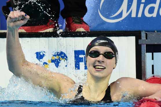 Katie Ledecky claimed her third world championships gold on Wednesday