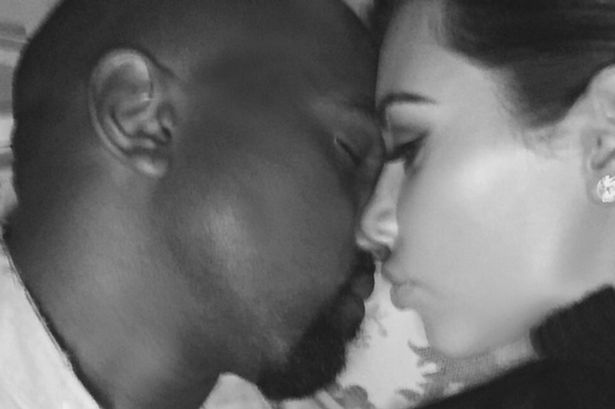 Kanye West and Kim Kardashian on Instagram