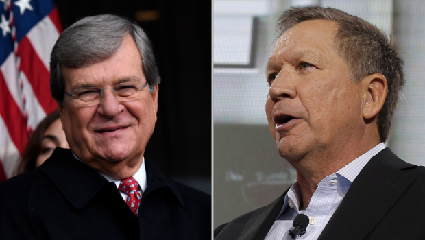 Former Senate Majority Leader Trent Lott R-Mississippi and 2016 Republican presidential candidate Ohio Gov. John Kasich