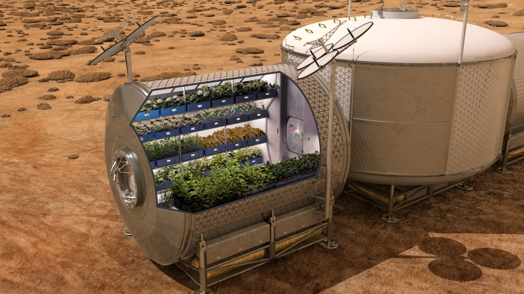 NASA plans to grow food on future spacecraft and on other planets as a food supplement for astronauts. Fresh food such as vegetables provide essential vitamins and nutrients that will help enable sustainable deep space pioneering. Credits NASA