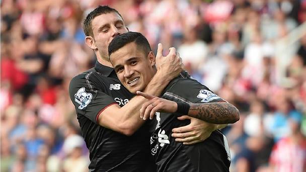 Liverpool's Philippe Coutinho came up with a late winner in a 1-0 victory at Stoke