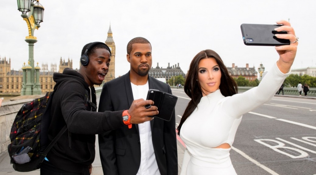 Londoners have been taking selfies with Kimye around the capital's hotspots