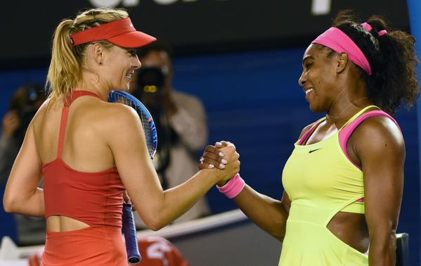 Maria Sharapova and Serena Williams