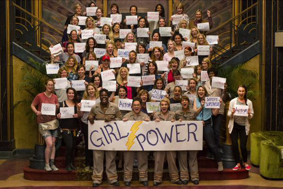 Melissa Mc Carthy Poses With the Many Women of the New Ghostbusters Movie