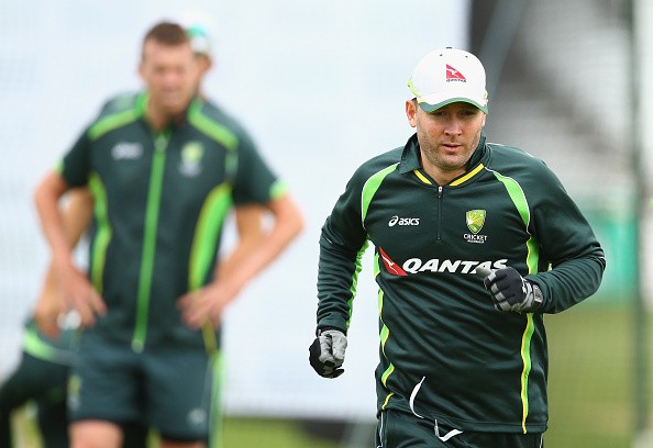 Michael Clarke during an Australian training session ahead of the 4th Ashes Test