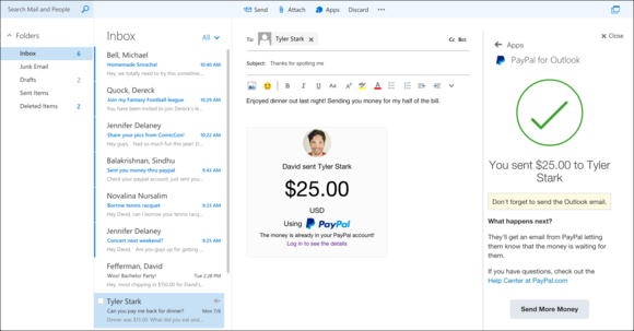 Evernote, Uber And PayPal Add-Ins Arrive For Outlook