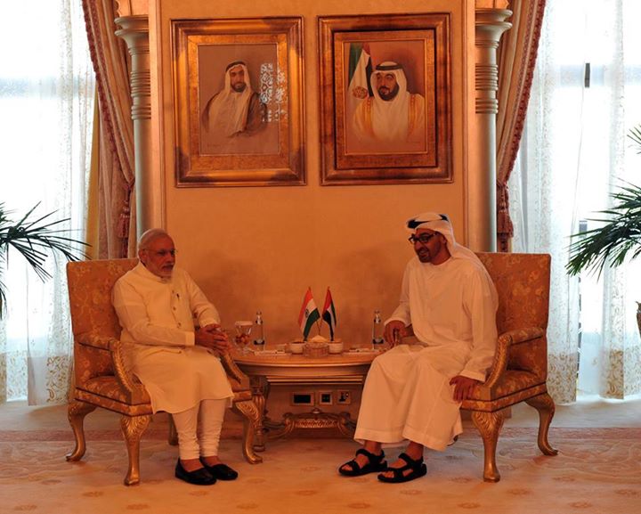 PM Modi with Crown Prince Of UAE