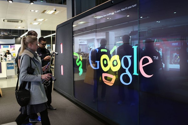 Google shop doodle wall