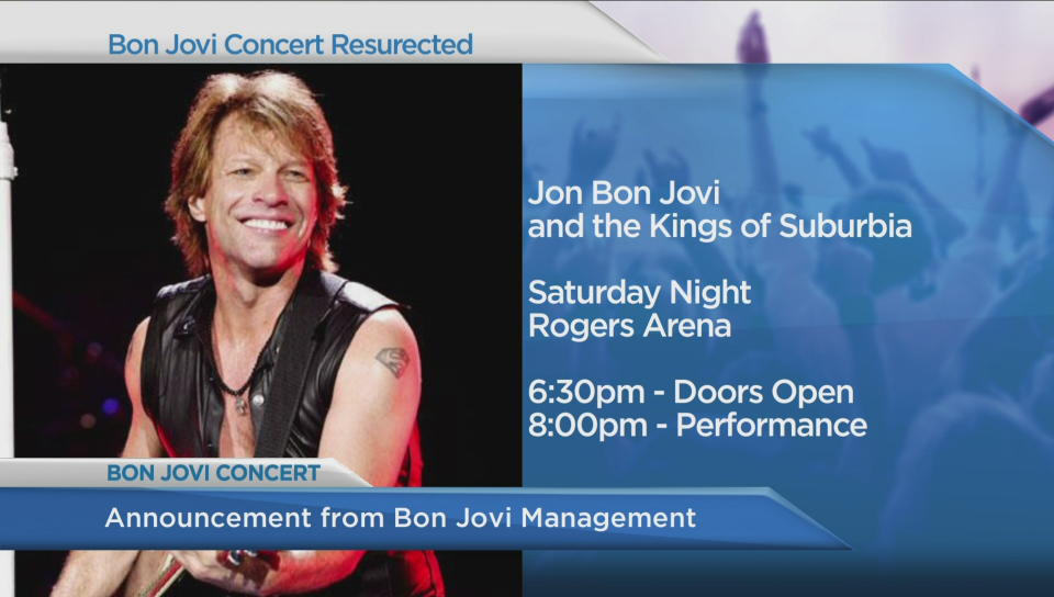 Bon Jovi concert in Vancouver cancelled