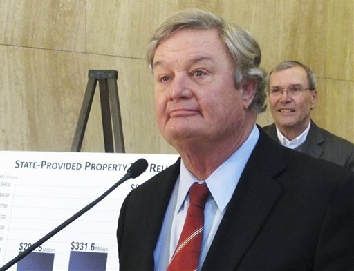 North Dakota Gov. Jack Dalrymple speaks at a news conference at the state Capitol in Bismarck. Dalrymple announced in a news release Monday Aug. 24 2015 that he he won't seek re-election in 2016. (AP