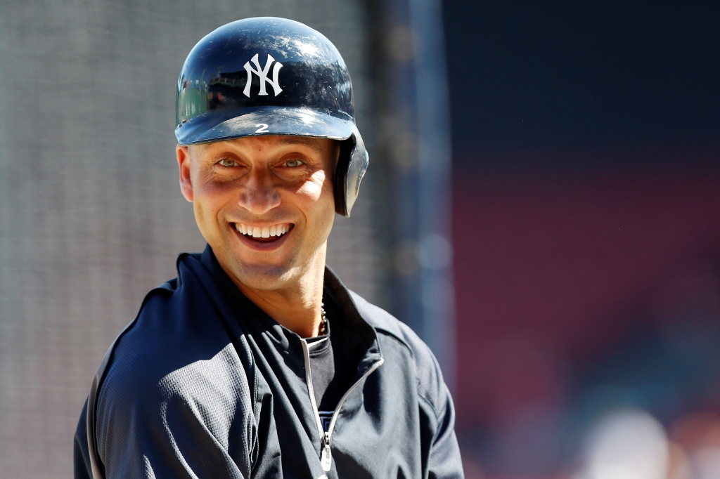 Sep 28 2014 Boston MA USA New York Yankees shortstop Derek Jeter takes batting practice before the game against the Boston Red Sox at Fenway Park. Mandatory Credit Greg M. Cooper-USA TODAY Sports ORG XMIT USATSI-170130 ORIG FILE ID 20140928_p