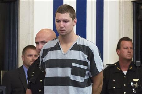 Former University of Cincinnati police officer Ray Tensing appearing at Hamilton County Courthouse for his arraignment in the shooting death of motorist Samuel Du Bose today