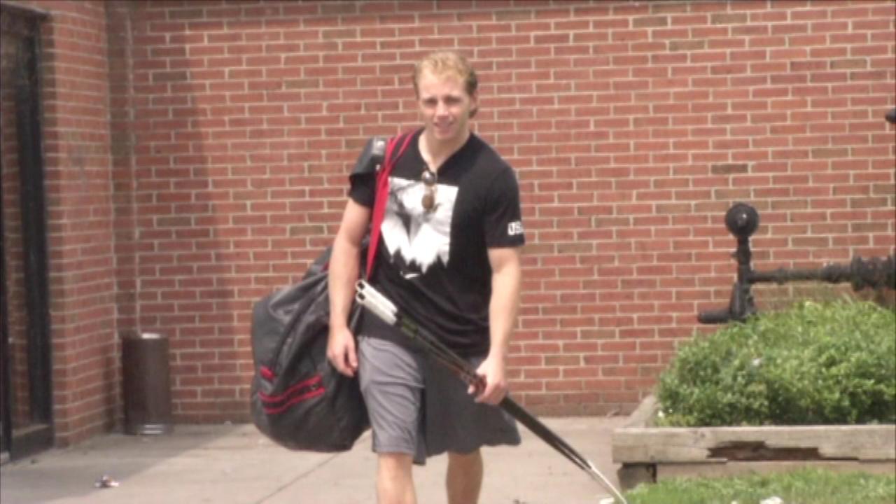 A Buffalo newspaper is reporting an off-duty police officer drove Chicago Blackhawks star Patrick Kane and a woman back to his house the night he allegedly raped a woman there