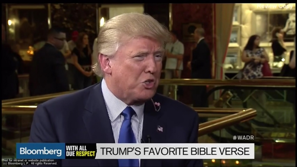 Donald Trump speaking on Bloomberg's'With All Due Respect on Aug. 26 2015