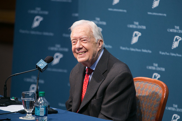 Jimmy Carter 90 at a press conference where he discussed his diagnosis of cancer and his expected treatment