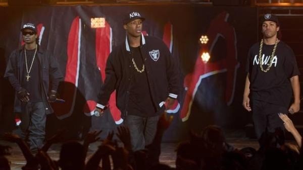 Watch a film clip from 'Straight Outta Compton,&#039 starring O'Shea Jackson Jr Corey Hawkins and Jason Mitchell