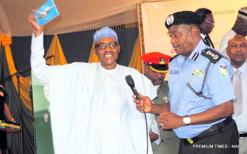 President Muhammadu Buhari, Launching a Booklet'A Guide to Personal Security, at the 2015 National Security Summit in Abuja