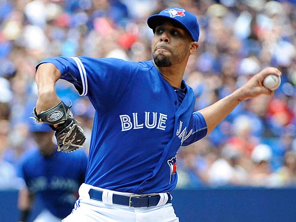 Toronto Blue Jays opening pitcher David Price pitches in the first inning against Minnesota Twins at Rogers Centre