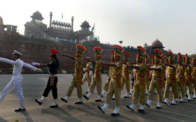 Rehearsals for Independence Day at Red Fort