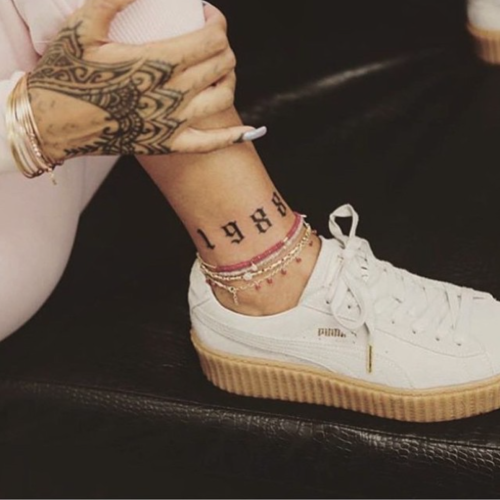 Rihanna Posts a Pic of Her New '1988' Tattoo -- See the Ink!