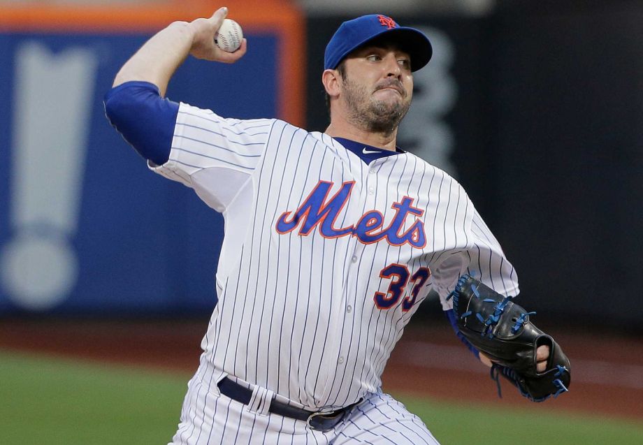 New York Mets pitcher Matt Harvey delivers against the Colorado Rockies during the first inning of a baseball game Tuesday Aug. 11 2015 in New York