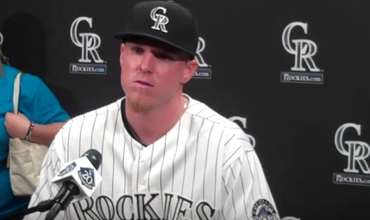 Rockies pitcher Jon Gray. Video below