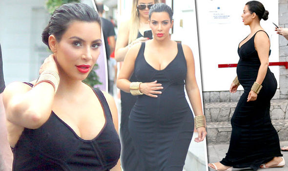 Kim Kardashian turned heads in St Barts yesterday