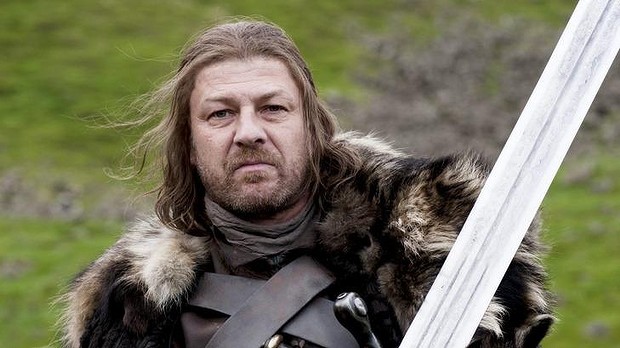 Sean Bean as Ned Stark in the first season of Game of Thrones