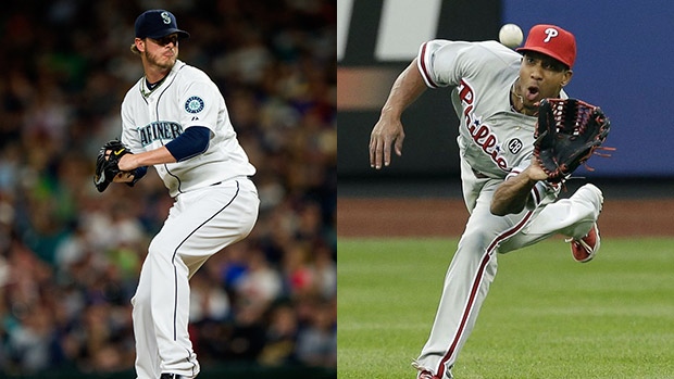 The Blue Jays added two more players just hours before the deadline acquiring reliever Mark Lowe from the Seattle Mariners and also reportedly added outfielder Ben Revere from the Philadelphia Phillies