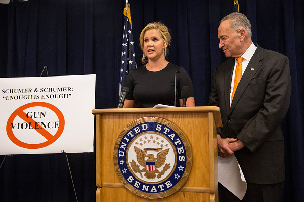 Sen. Charles Schumer, Amy Schumer Unite to Call for Gun Crackdown