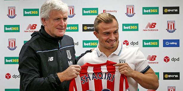 Stoke manager Hughes defends Shaqiri signing