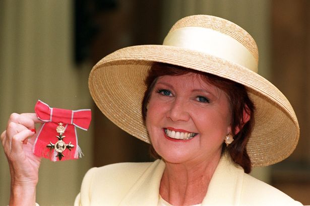 She is survived by three sons one of whom Robert succeeded his father as her manager. Read our obituary of her here.
Cilla Black with her OBE