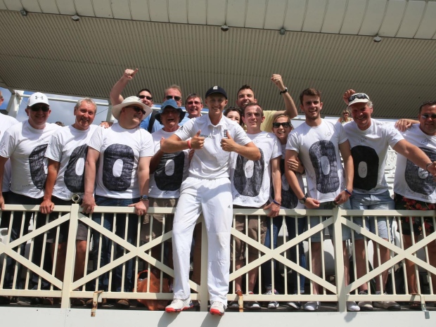 Joe Root and his fan club