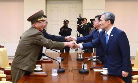 North Korean and South Korean officials held their talks in Panmunjom