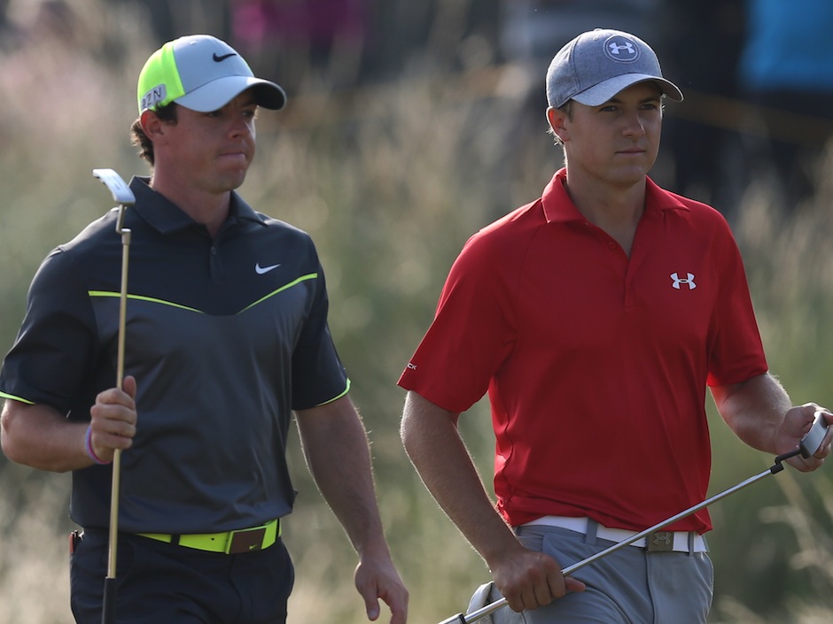 Rory McIlroy left and Jordan Spieth have only played about eight rounds of golf together. That could change this week at the PGA Championship