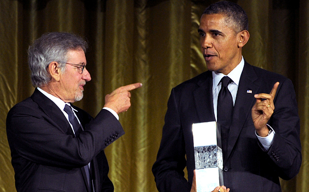 Steven Spielberg and President Barack Obama