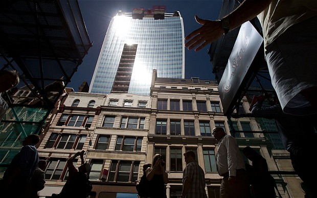 A view of the Walkie Talkie skyscraper