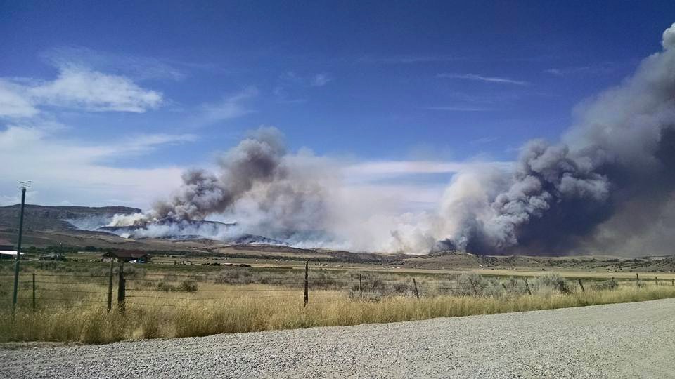 The Eustis Fire near Toston on Friday