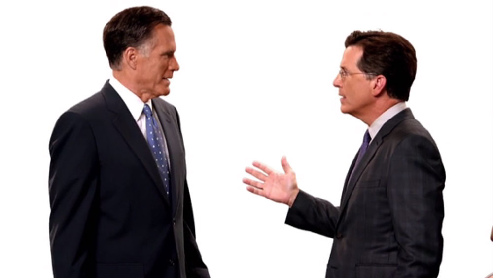 Stephen Colbert meets Mitt Romney in the first promo for The Late Show