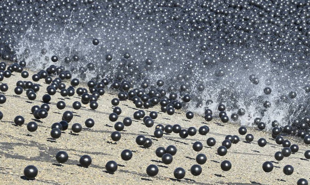 96million 'shade balls&#039 released into reservoir