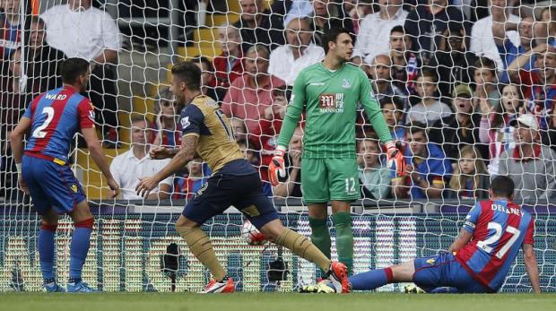 Crystal Palace 12 Arsenal Delaney own goal hands Gunners victory in frantic London derby