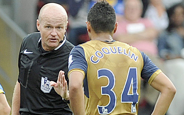 Lee Mason relegated to fourth official role after Francis Coquelin red card furore in Arsenal clash with Crystal Palace