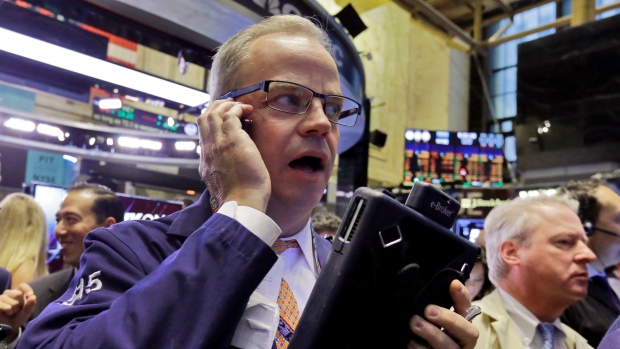 Trader David O'Day left works on the floor of the New York Stock Exchange Thursday