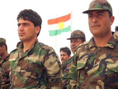 Kurdish Peshmerga fighters in northern Iraqi city of Erbil