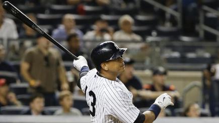 Alex Rodriguez hit his 25th homer of the season against the Minnesota Twins