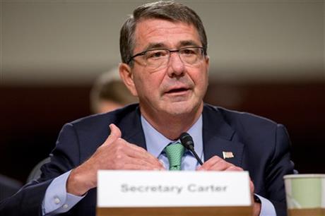 Defense Secretary Ash Carter testifies on Capitol Hill in Washington. The murky aftermath of the attack on Syrian rebels last week by al Qaida-linked militants has raised questions about how the small ragtag grou