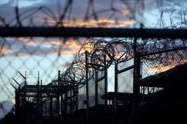 U.S. military dawn arrives at the now closed Camp X-Ray which was used as the first detention facility for al Qaida and Taliban militants who were captured after the Sept. 11 attacks at Guantanamo