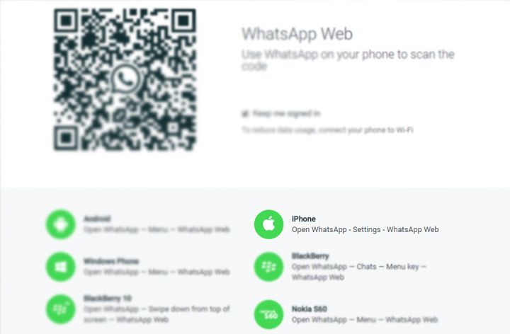 Above Whats App for Web Now on iPhone