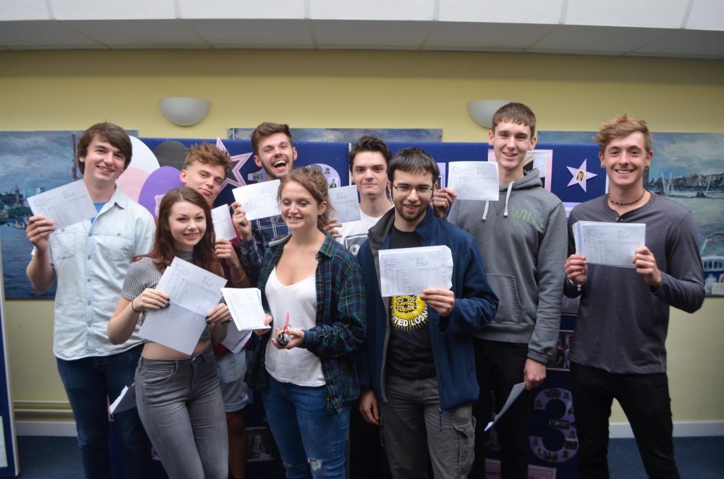 Youngsters pick up their grades on A Level results day