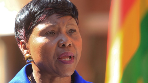 Zimbabwean Minister of Environment Water and Climate Oppah Muchinguri speaks to reporters in Harare on Friday. Zimbabwe intends to seek the extradition of an American dentist who killed a lion that was lured out of a national park and killed she said